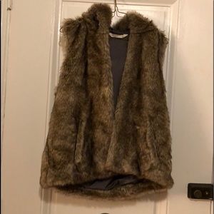 Faux fur vest